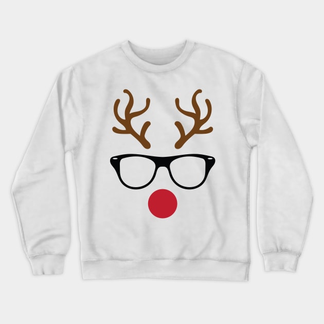 Rudolf Face Crewneck Sweatshirt by Nataliatcha23